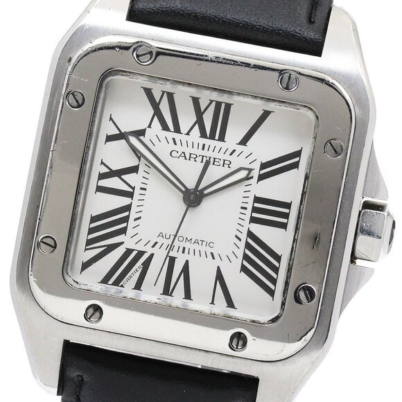 CARTIER Santos 100LM W20073X8 Silver Dial Automatic Men's Watch_898286 - Picture 1 of 6